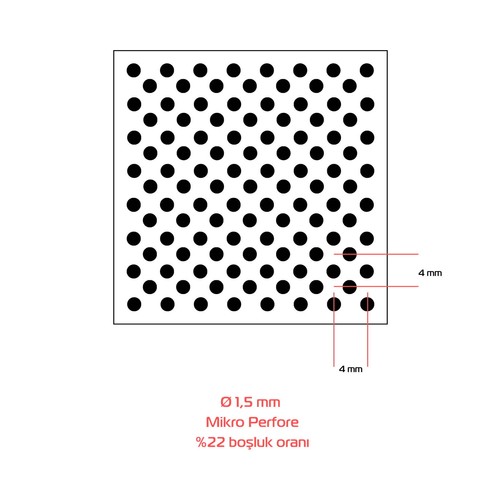 1.5 mm Mikro Perfore