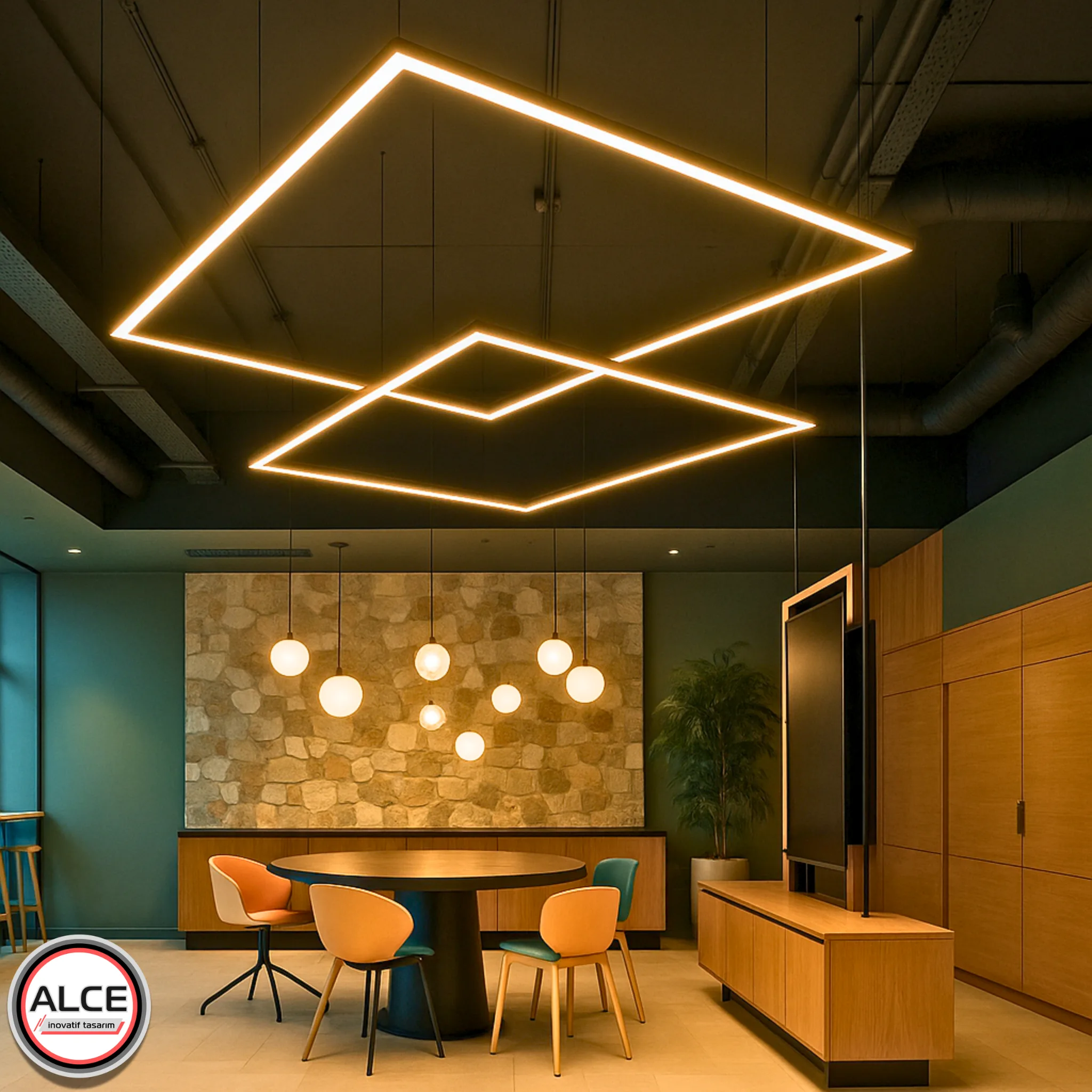 Alce Inovatif Tasarim GEOMETRIK LINEER AYDINLATMA