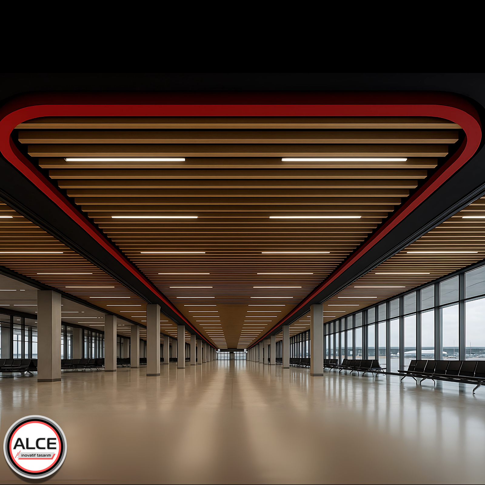 Alce İnovatif Tasarım Metal Baffle Asma Tavan Görseli