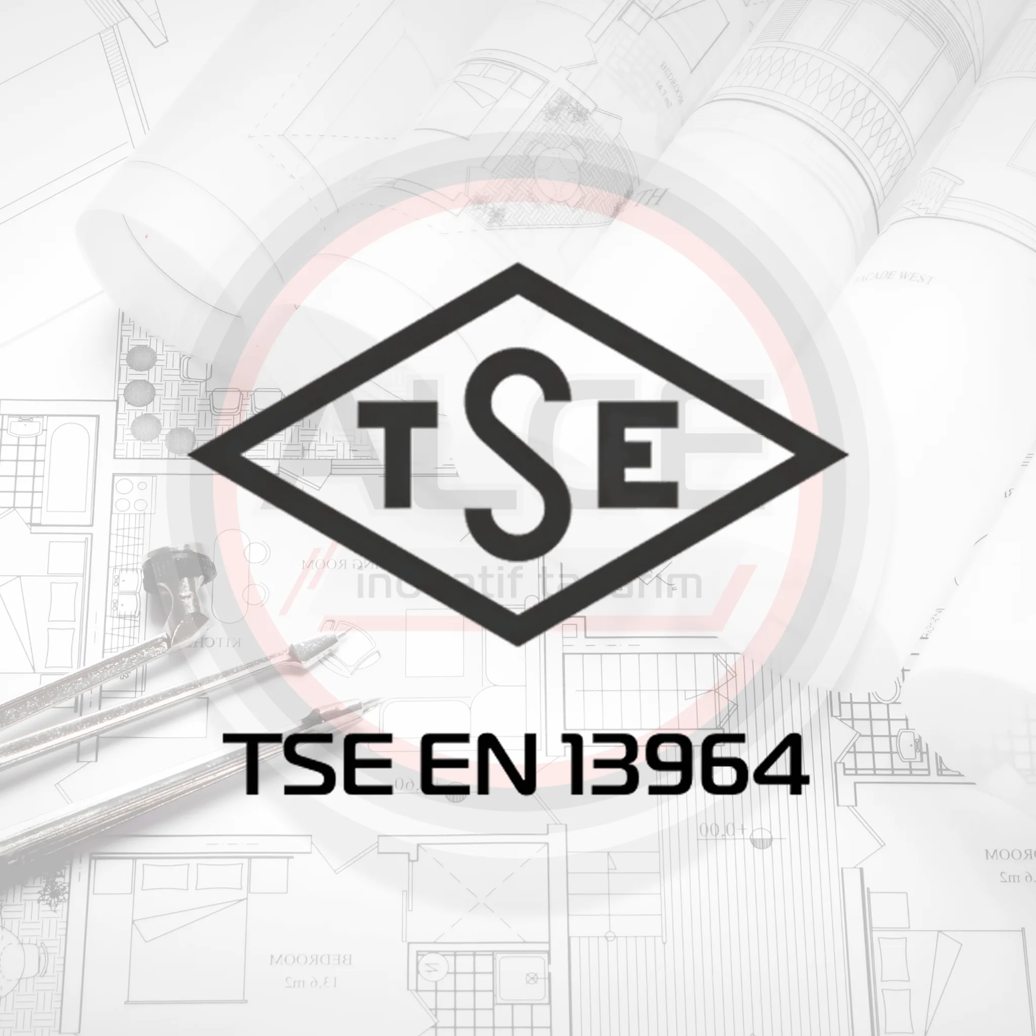 TSE EN 13964 sertifikalı metal asma tavan sistemi etiketi